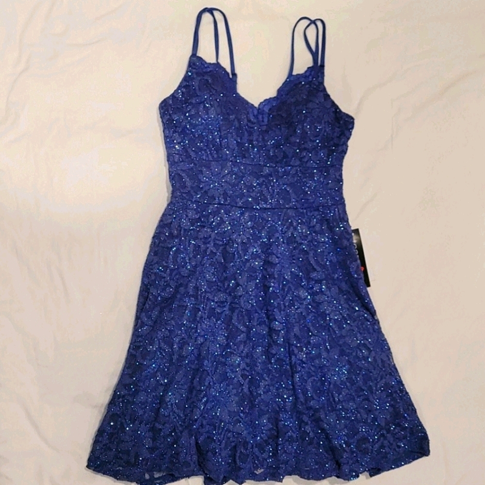 NWT Navy Blue Sparkle, Above-knee, Formal Dress, Prom Dress
